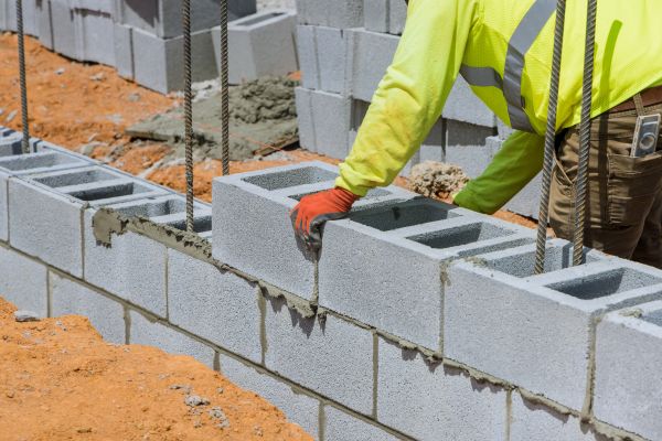 Concrete Blocks Installation in Carmel