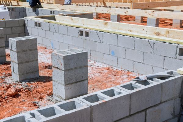 Cement Block Installation in Carmel